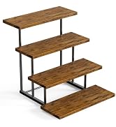 Emfogo Wooden Cupcake Display Stand, 4 Tier Rectangular Tiered Dessert Stands