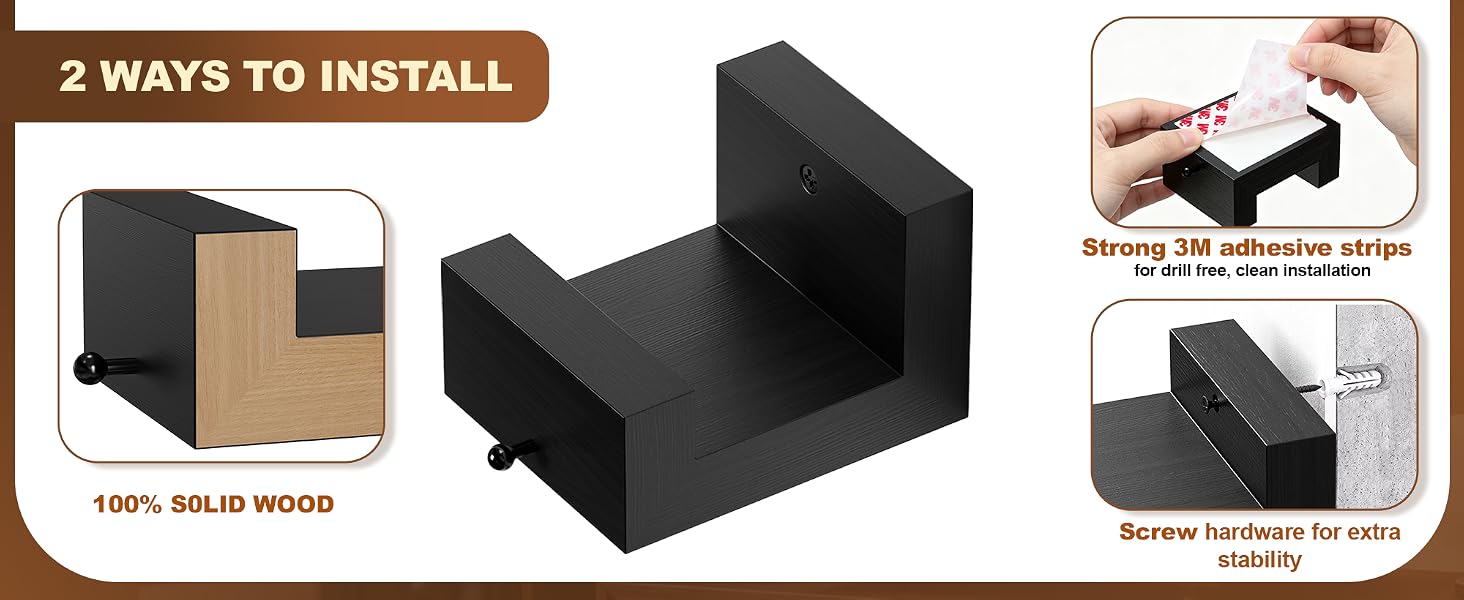 Dual Vinyl Record Wall Display 12-Pack, No-Drill Disc & Sleeve Holder