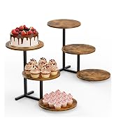 Emfogo 3 Tier Cupcake Stand for 50 Cupcakes, Wooden Cup Cake Tiered Tray Stands