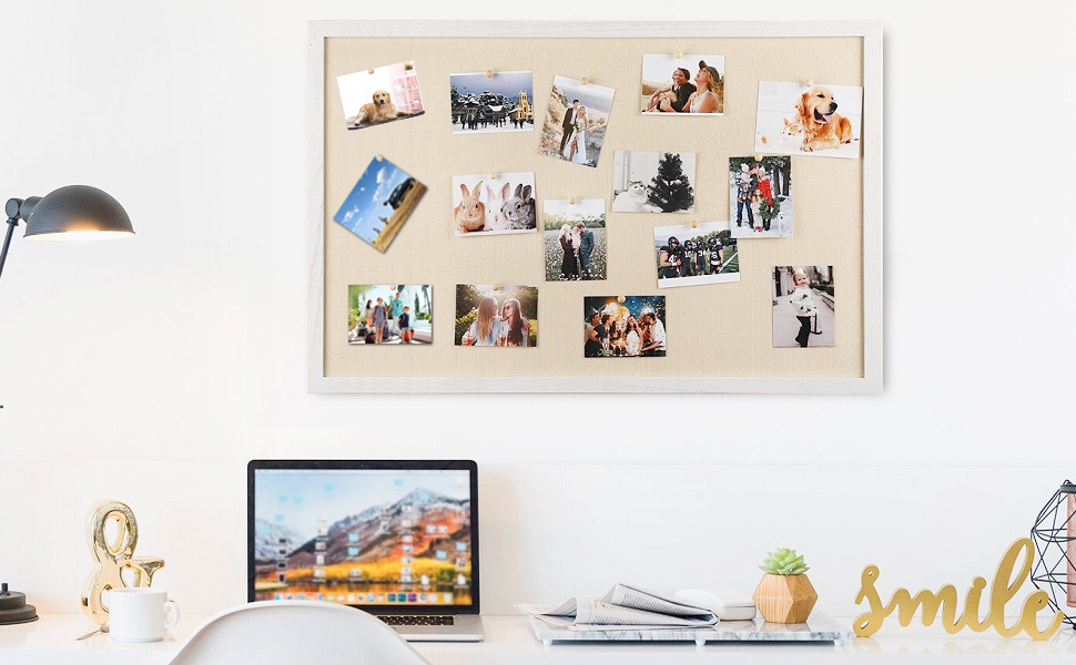 Linen Cork Bulletin Board