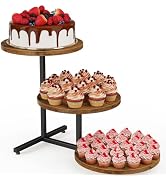 Emfogo Wooden Cupcake Stand for 50 Cupcakes, 3 Tier Dessert Tower Stands