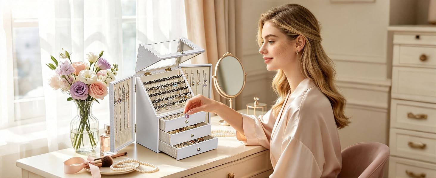 Srillollar Jewelry Organizer Box for Women
