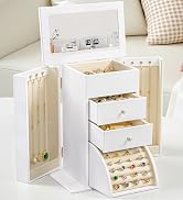 Emfogo Synthetic Leather Jewelry Box Organizer